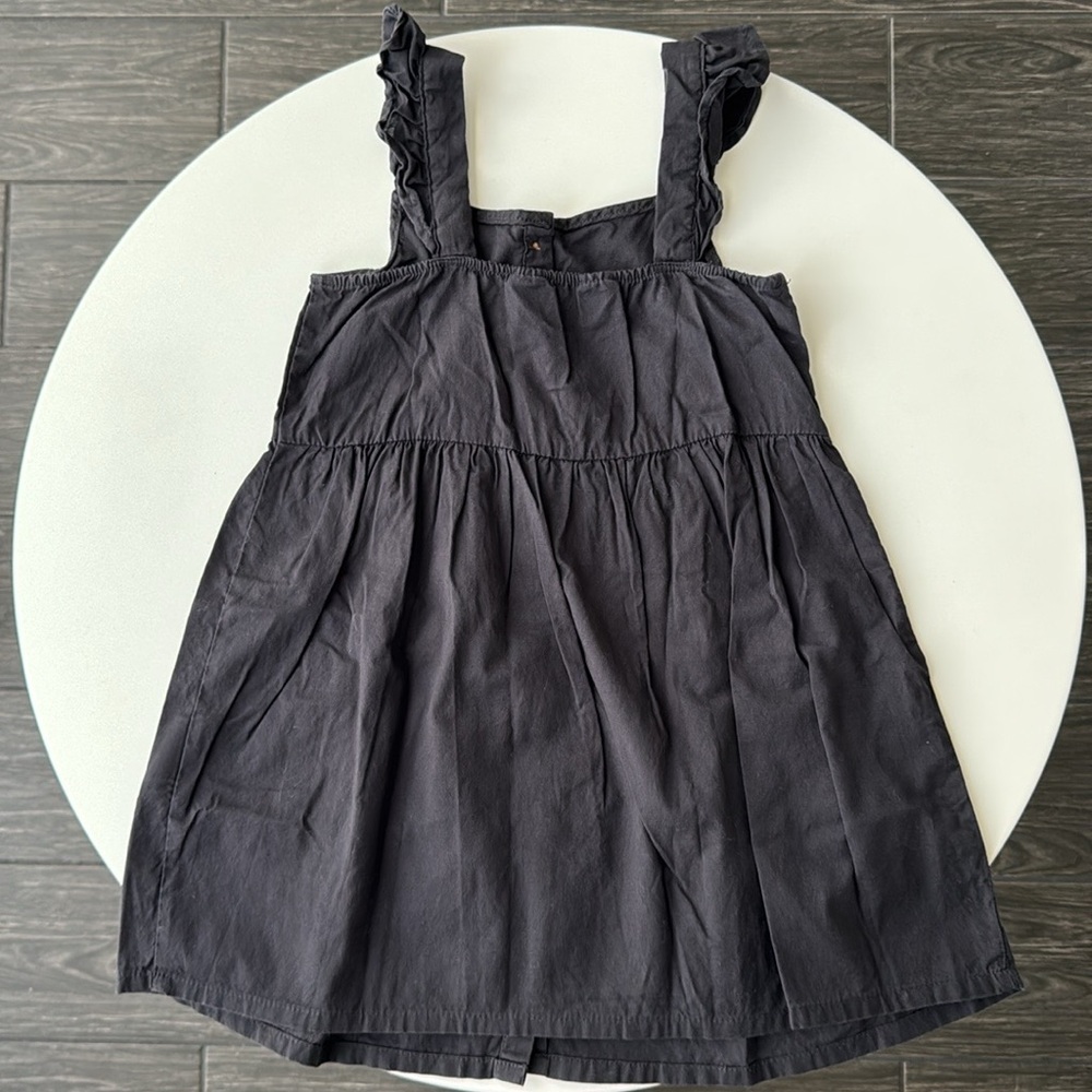 H&M Gray Ruched Ruffled Toddler Sundress 3-4T - Picture 5 of 8
